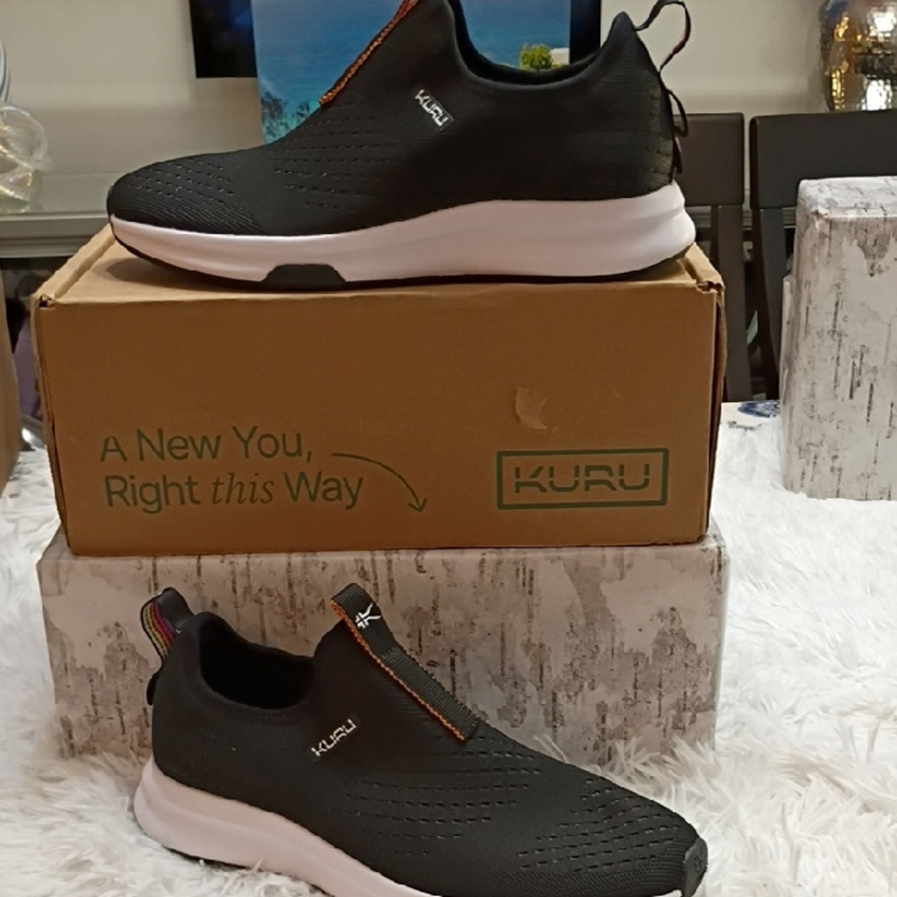 Kuru Cloud Atom Slip-on Men's Sz 9.5 Medium Orthopedic Plantar Fasciitis Shoes